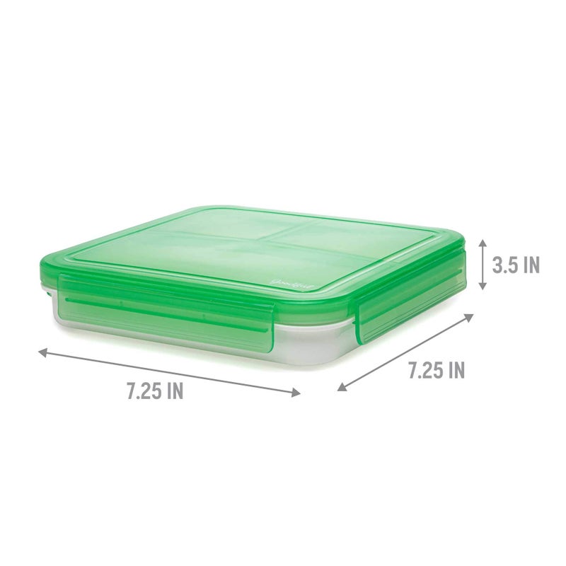 Goodful Reusable Lunch Container with 3 Compartments  BPA-Free  Leak-Proof Lid  Easy to Open and Close  Microwave Safe  Dishwasher Safe - Image 3